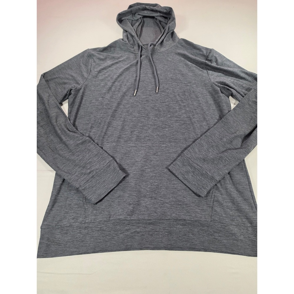Kyodan Mens Space Dye Hoodie Gray Activewear Lightweight Sweatshirt Size M